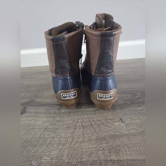 Sperry Womens Brown & Navy Duck Boots Size 7 - Picture 4 of 7